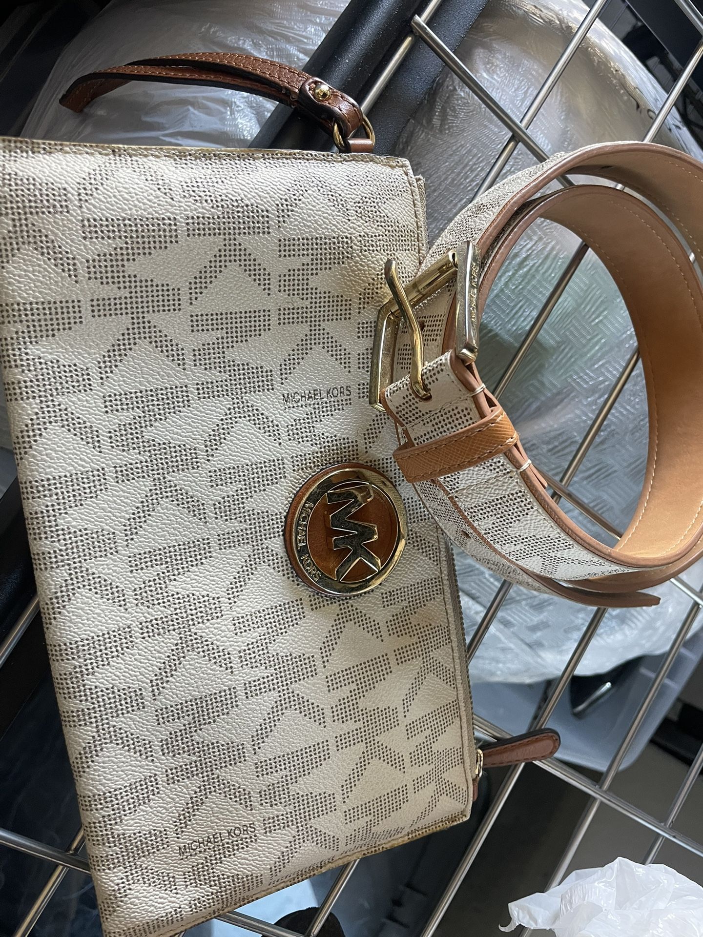 MK Belt and Large Wallet