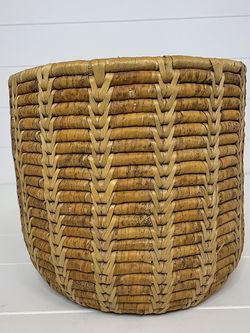 Vintage Rattan Planter Basket