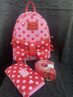 Mini Mouse Backpack, Wallet And Fanny Pack