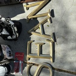 Letters Gold paint