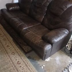 Brown Leather Couch