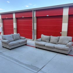 Gray Sofa & loveseat