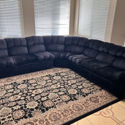 Sectional Sofa and Rug