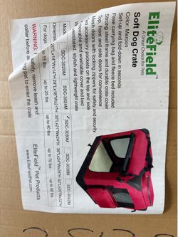 Soft sided dog carrier