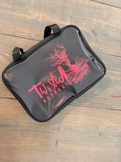 Twisted Black Zip Bag , lunch bag tote