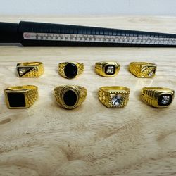 💍 18K Gold-Tone Rings – Big, Luxurious & Eye-Catching 💍