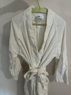 White Terry Cloth Bath Robe with Belt