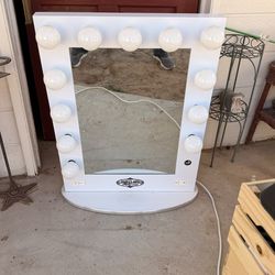 Vanity Girl Hollywood Lighted Makeup Mirror – White – $160 OBO