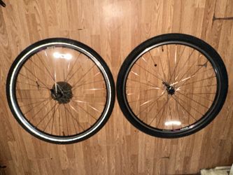Bike wheels and tires .. $60