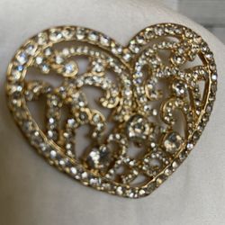 Designer Vintage Rhinestone Heart Shaped Pendant 