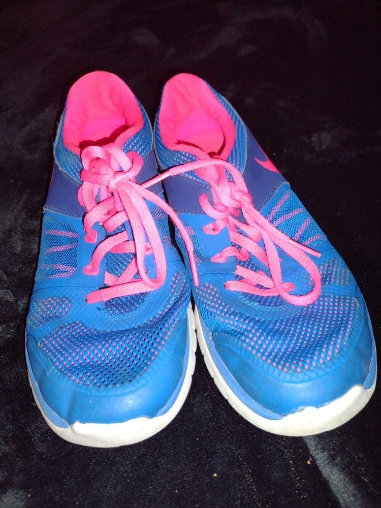 Nike Youth Girls Flex 'Hyper Cobalt’ Running Shoe Size US 5.5Y
