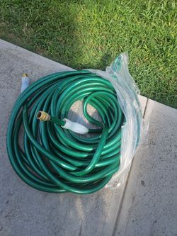 Green garden waterhose
