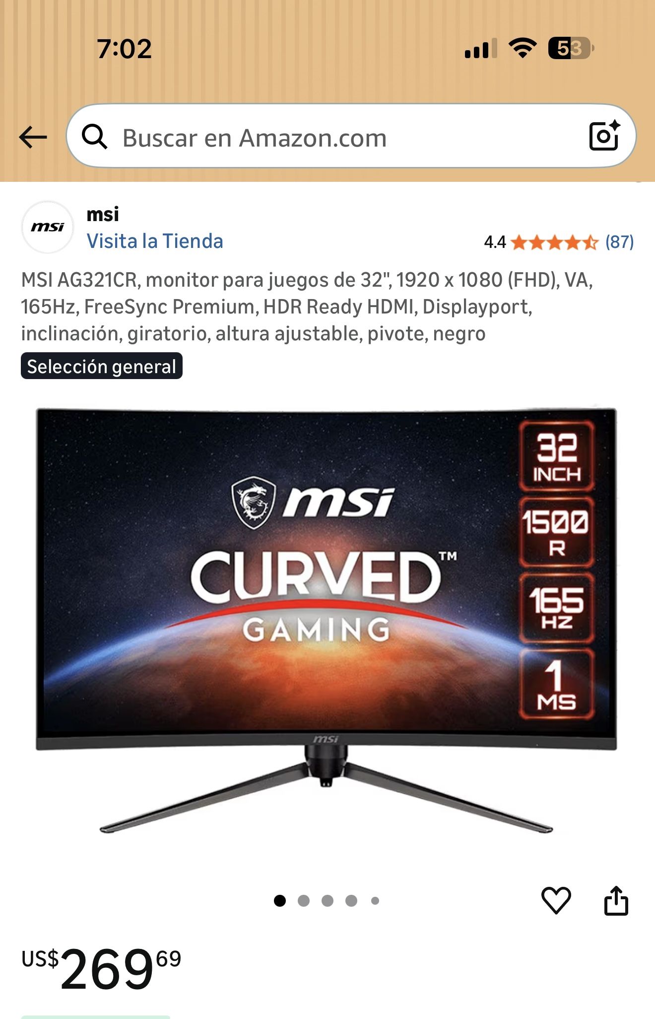 MSI CURVED MONITOR 32β
