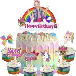Jojo Siwa Cake Cupcake Toppers Party Supplies 