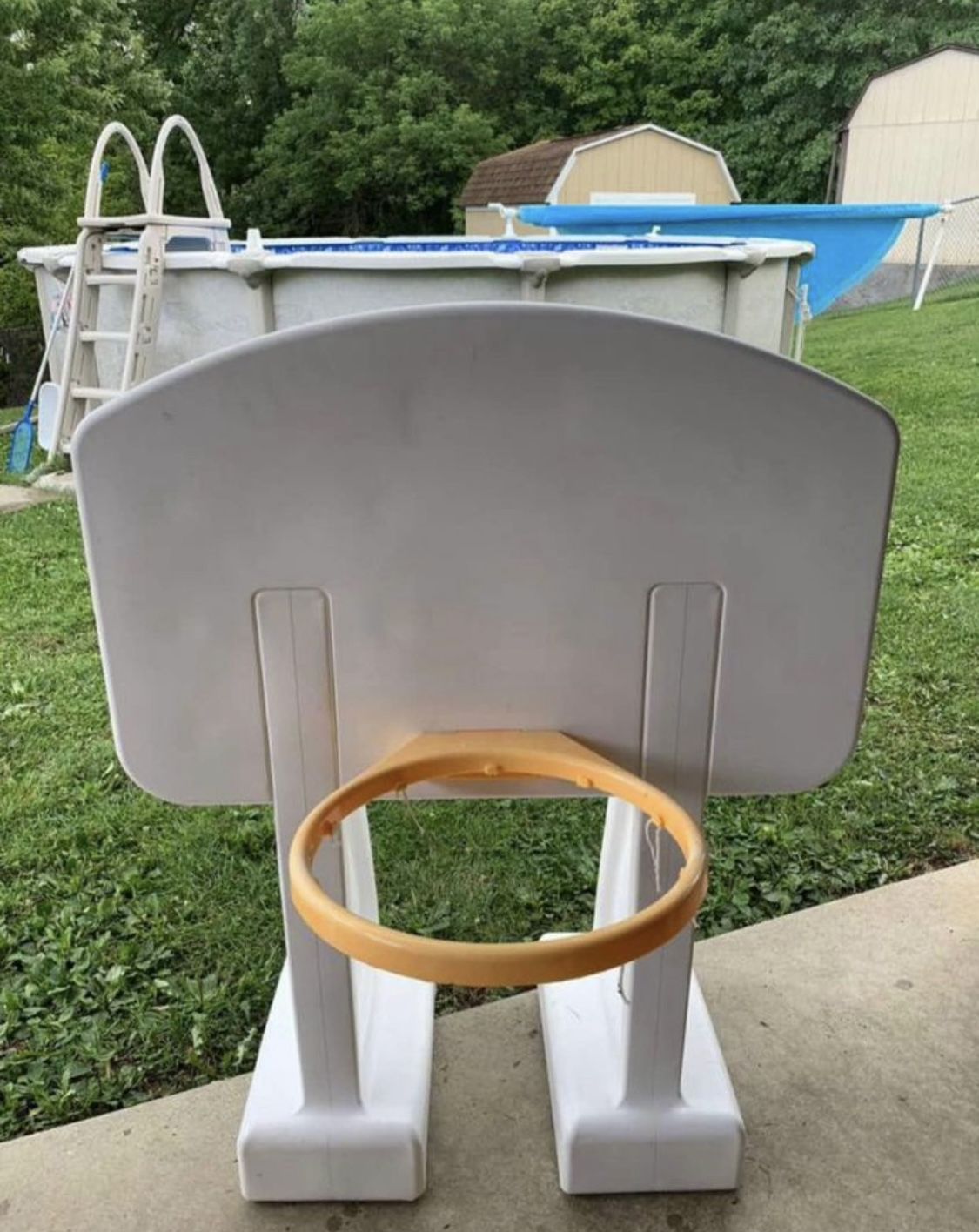 Swimming Pool Weighted Basketball Hoop W New Net Included