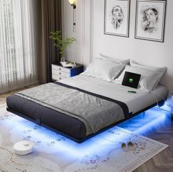Bed frame QUEEN with LED and outlets [NEW]