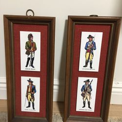 Set Of 2 Washington Bodyguard Soldier Wall Plague