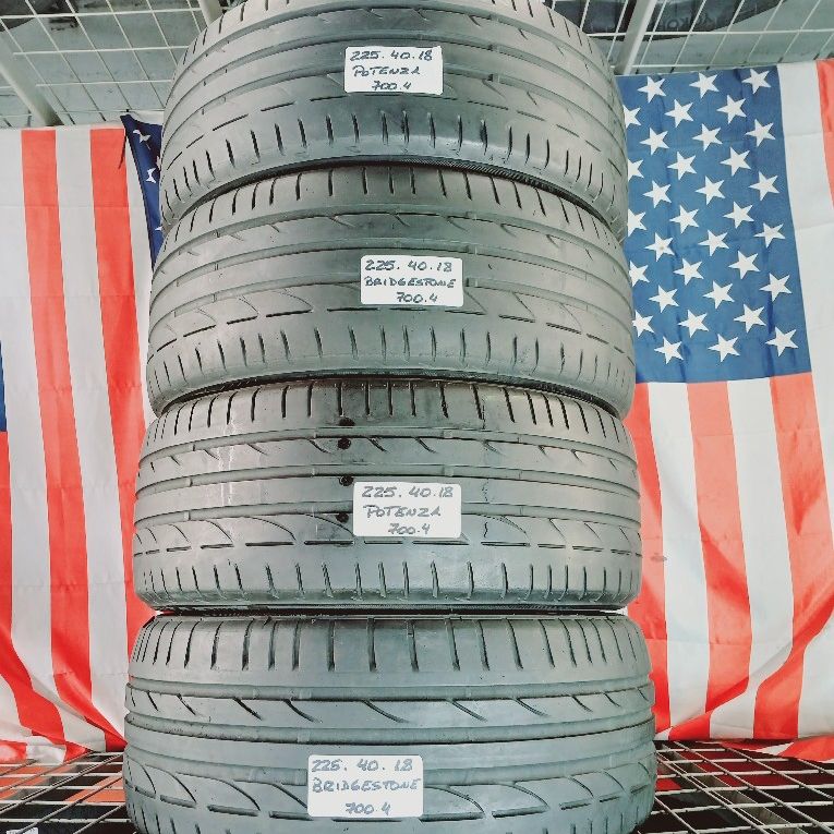️ 4 USED TIRES 225/40ZR18 BRIDGESTONE POTENZA 225/40R18 ALL 