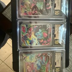 Pokemon Japanese Mega Venusaur Bulbasaur Ivysaur SR AR 3 Card set Mega Brave NM
