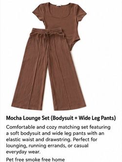 Matching mocha 2piece set  Sz: L