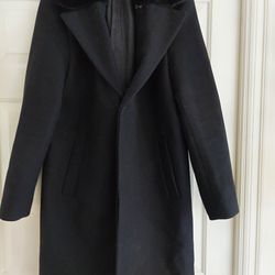 Men's Black Dress Coat Size M