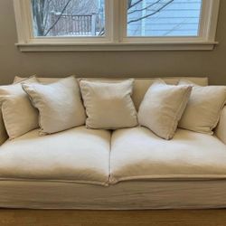 Oasis Crate & Barrel Ivory Sofa
