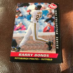 Post 93’ Collection. Barry Bonds Baseball Card