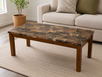 Modern Faux Marble Coffee Table – 48” – Great Condition – $89