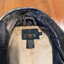 LEATHER JACKET - J CREW MENS SIZE MEDIUM LEATHER BOMBER