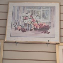 framed still life art print. 