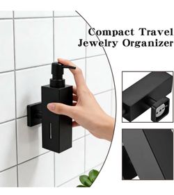 Black Wall-Mounted 304 Stainless Steel Liquid Soap Dispenser