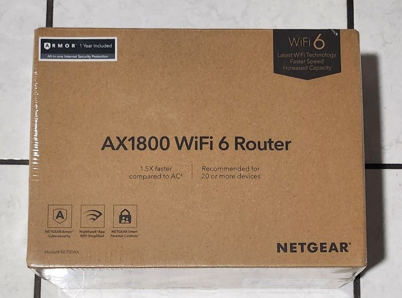 NEW NETGEAR 4 STREAM DUAL BAND AX 1800 WIFI 6 ROUTER