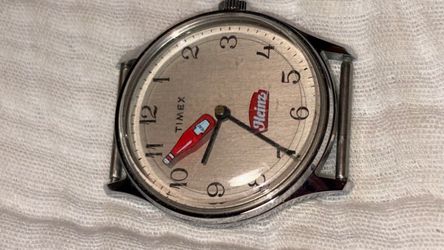 Vintage Rare Timex Heinz Ketchup Floating Second Hand Mechanical Watch, Working 1980 s working vintage Timex Heinz Ketchup promotional watch featuring