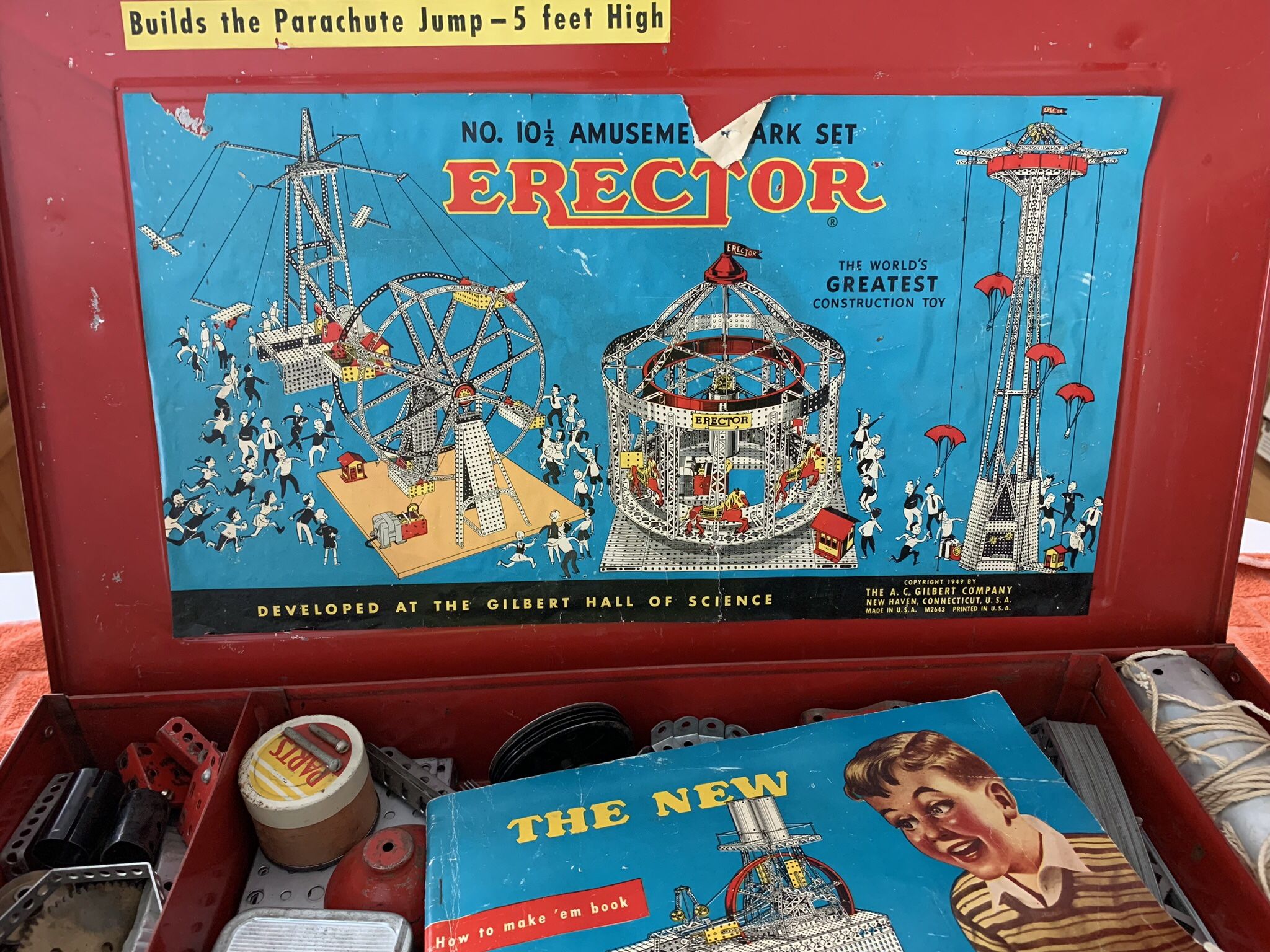 1951 Vintage Gilbert Erector Set #10 1/2 Complete Amusement Park