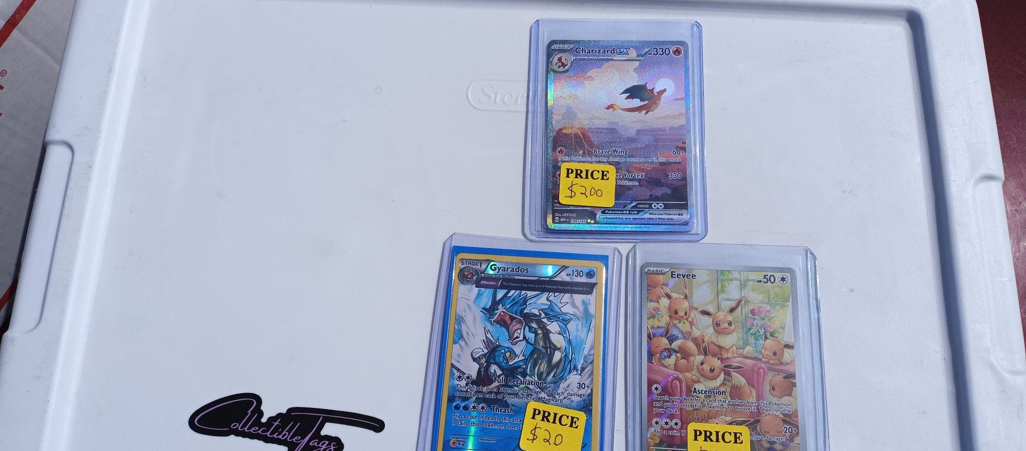 Charizard Eevee And Gyarados Pokemon Cards