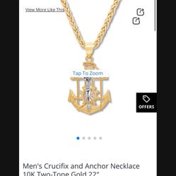 22 Inch 10k Crucifix Pendant JAREd 