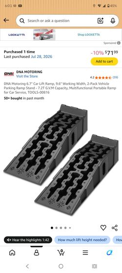 Amazon-Owned Vehicular Ramps - $50.00