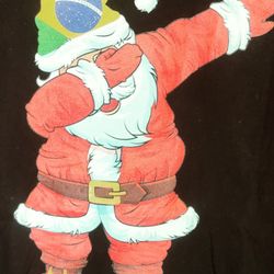 SANTA DAB DABBING Brazil Flag Hat T-SHIRT TEE SIZE SMALL FUN FUNNY MEME CHRISTMAS HOLIDAY PRESENT GIFT PARTY DRIP FIT 