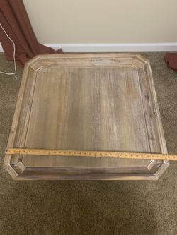 Coffee Table 32x32x18” shabby chic distressed style