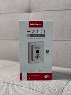NEW IN BOX Kwikset Halo WIFI Smart Lock with Touchscreen Fingerprint Access Satin Nickel