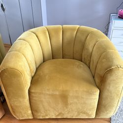 Tahari Velvet Swivel Accent Chair 