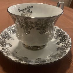 25th Anniversary Vintage Bone China Teacup Set