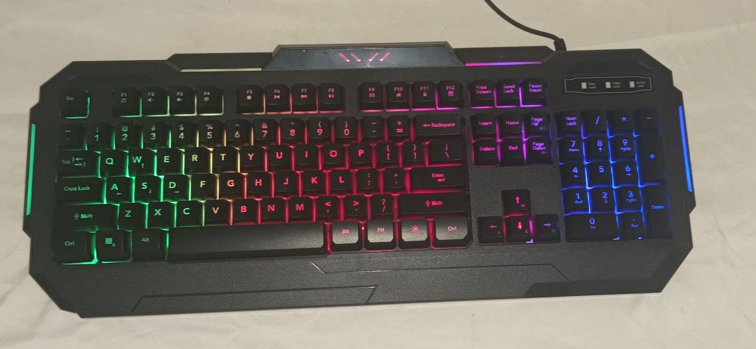 BUGHA LED GAMING KEYBOARD ILLUMINATED FOR PC MULTI-FUNCTION NEW IN BOX