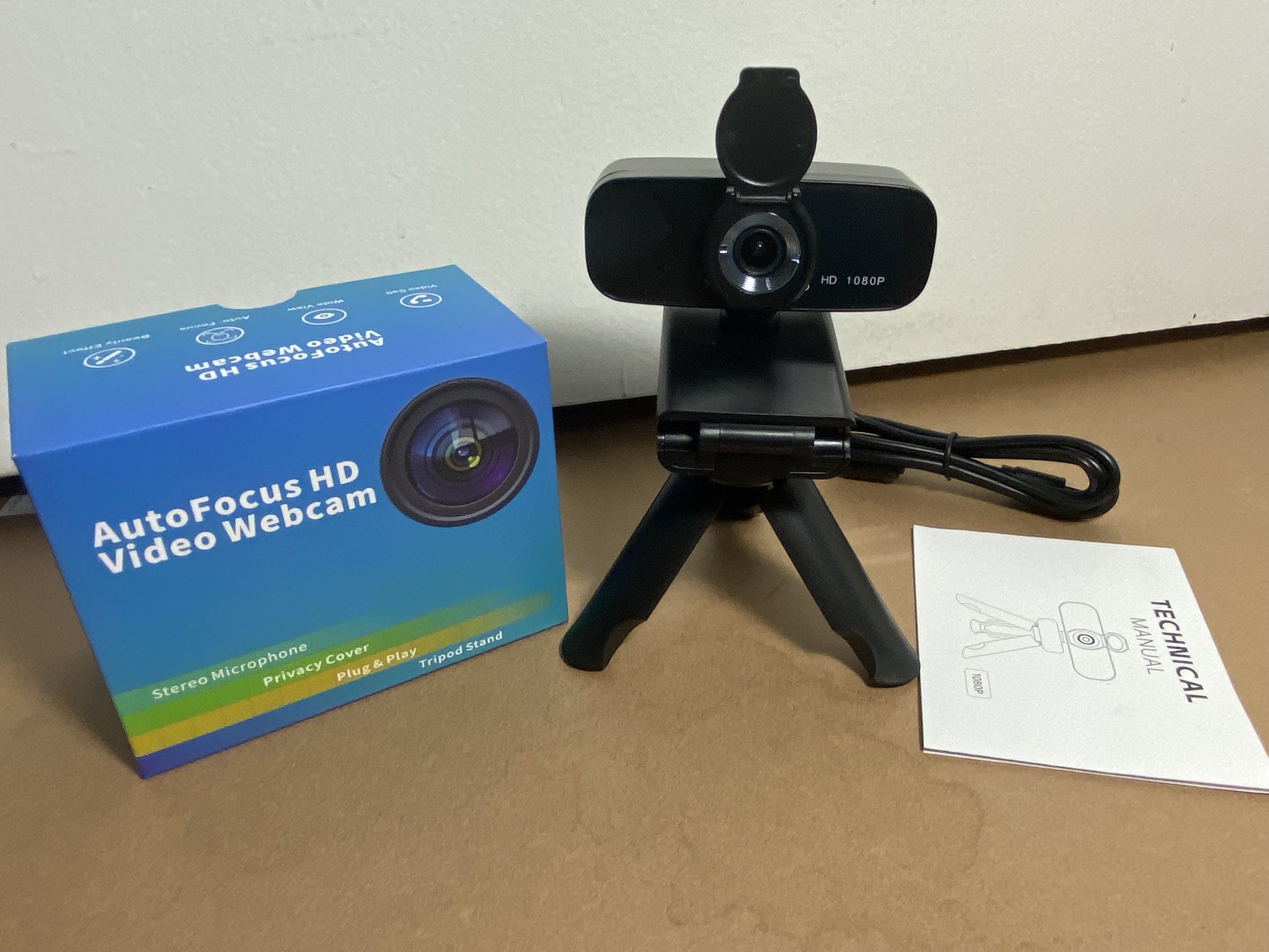 Auto Focus HD Video Webcam With Tripod 