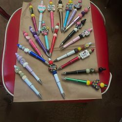 Character And Beaded Pens Very Unique