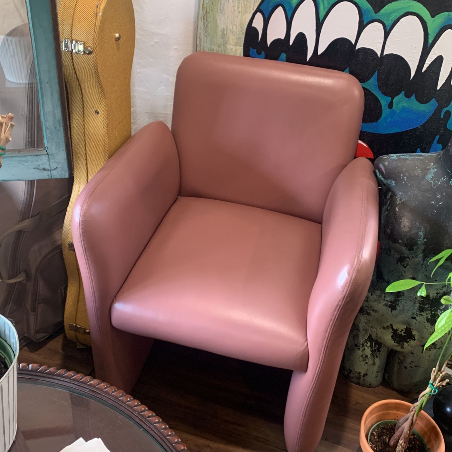 Pink/ Coral Art Deco Chairs 