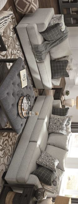 Sofa - Loveseat - Velletri Pewter Living Room Set