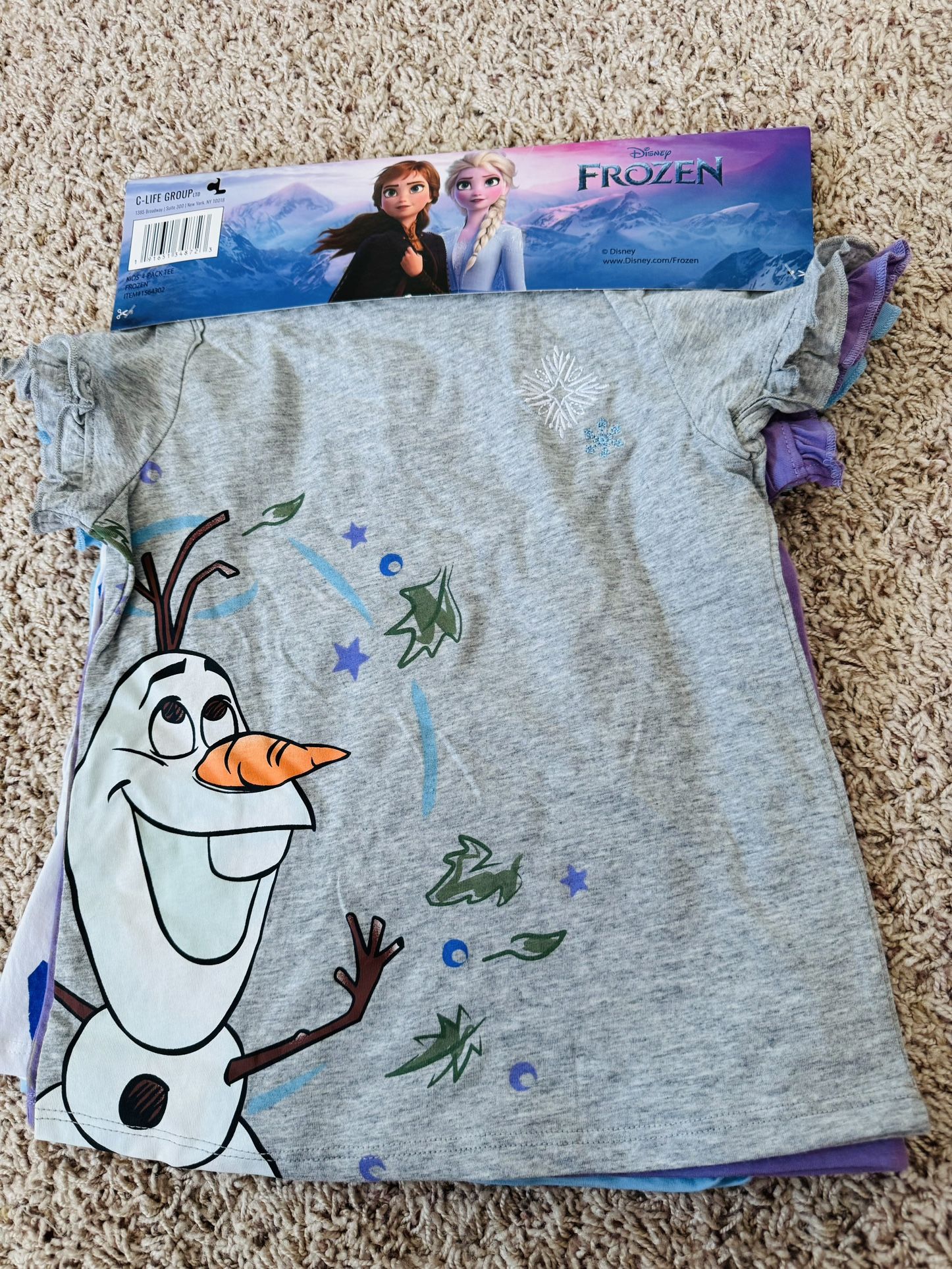 New Frozen Elsa Anna Olaf T Shirts For Toddler Girl Size 5