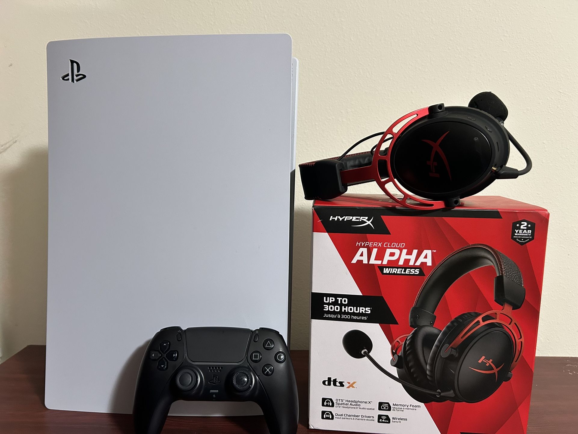 Ps5 Disc Edition With Controller And Headphones