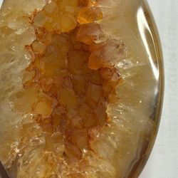 Carnelian Geode Half
